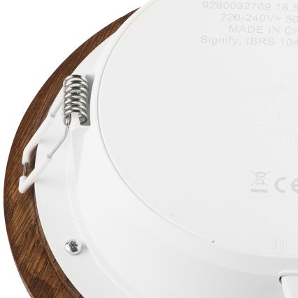 LED Вградена лампа WOODY SPOT LED/16,5W/230V 4000K череша Ø 18,5 см