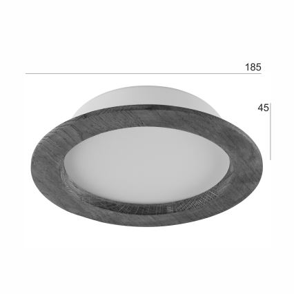 LED Вградена лампа WOODY SPOT LED/16,5W/230V 4000K череша Ø 18,5 см