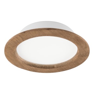 LED Вградено осветително тяло WOODY SPOT LED/16,5W/230V 4000K орех Ø 18,5 см