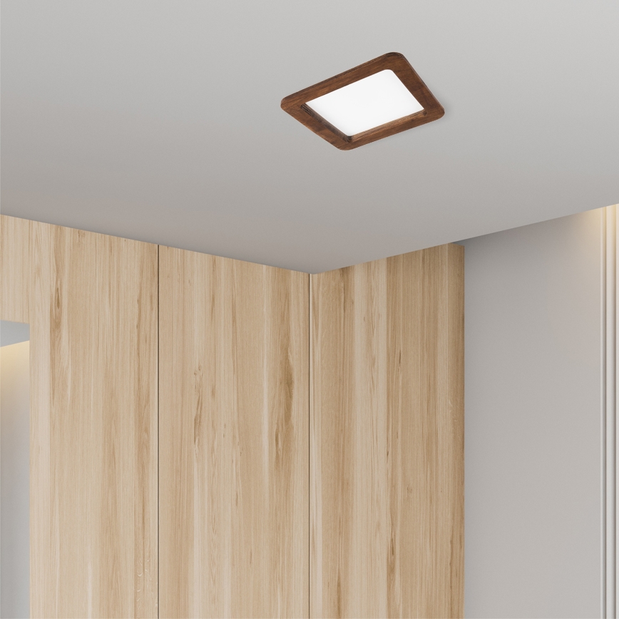 LED Вградена лампа WOODY SPOT LED/17W/230V 3000K череша 18,5x18,5 см