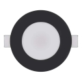 LED Вградено осветително тяло за баня LORI LED/4,5W/230V IP65 2700/4000K диаметър 8,5 см черно