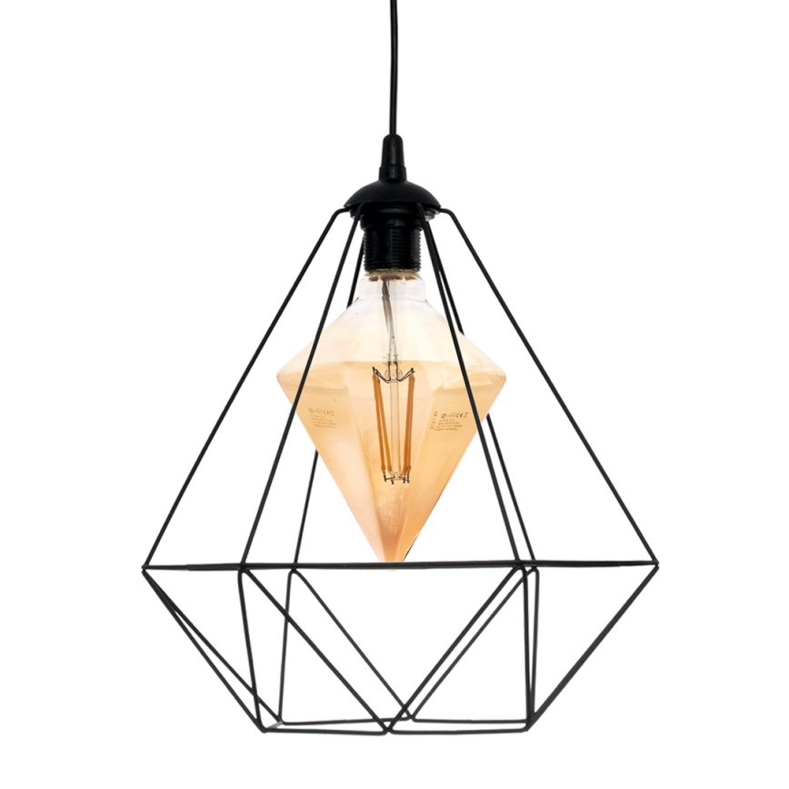 LED Висящ полилей ALAMBRE 1xE27/4W/230V черен