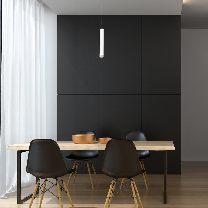 LED Висящ полилей ALBA 1xLED/5W/230V бял