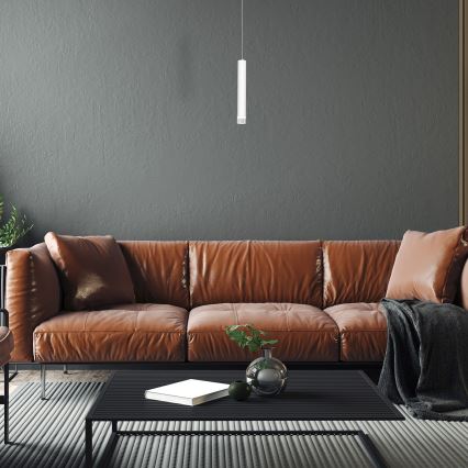 LED Висящ полилей ALBA 1xLED/5W/230V бял