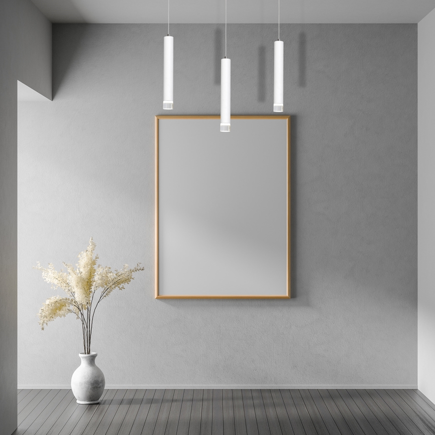 LED Висящ полилей ALBA 3xLED/15W/230V бял