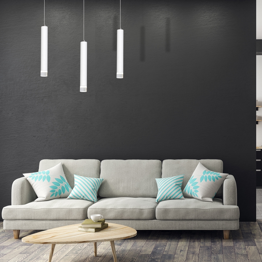LED Висящ полилей ALBA 3xLED/15W/230V бял