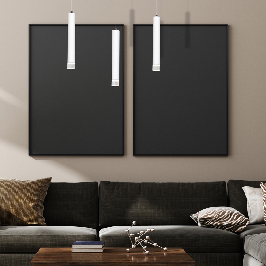 LED Висящ полилей ALBA 3xLED/15W/230V бял