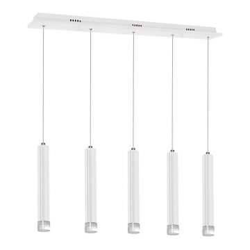 LED Висящ полилей ALBA 5xLED/25W/230V бял