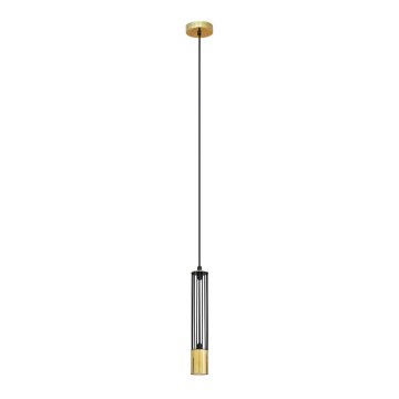 LED Висящ полилей BARS 1xGU10/4,8W/230V черен/златист