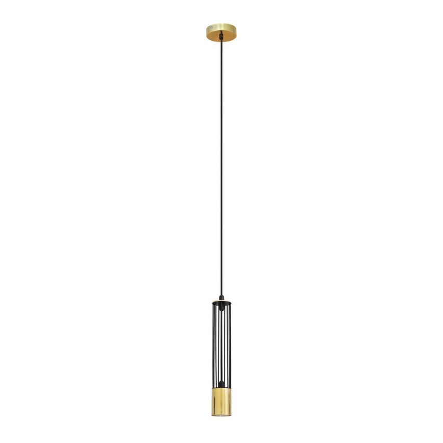 LED Висящ полилей BARS 1xGU10/4,8W/230V черен/златист