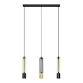 LED Висящ полилей BARS 3xGU10/4,8W/230V черен/златист