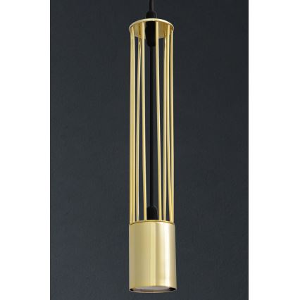 LED Висящ полилей BARS 3xGU10/4,8W/230V златист/черен