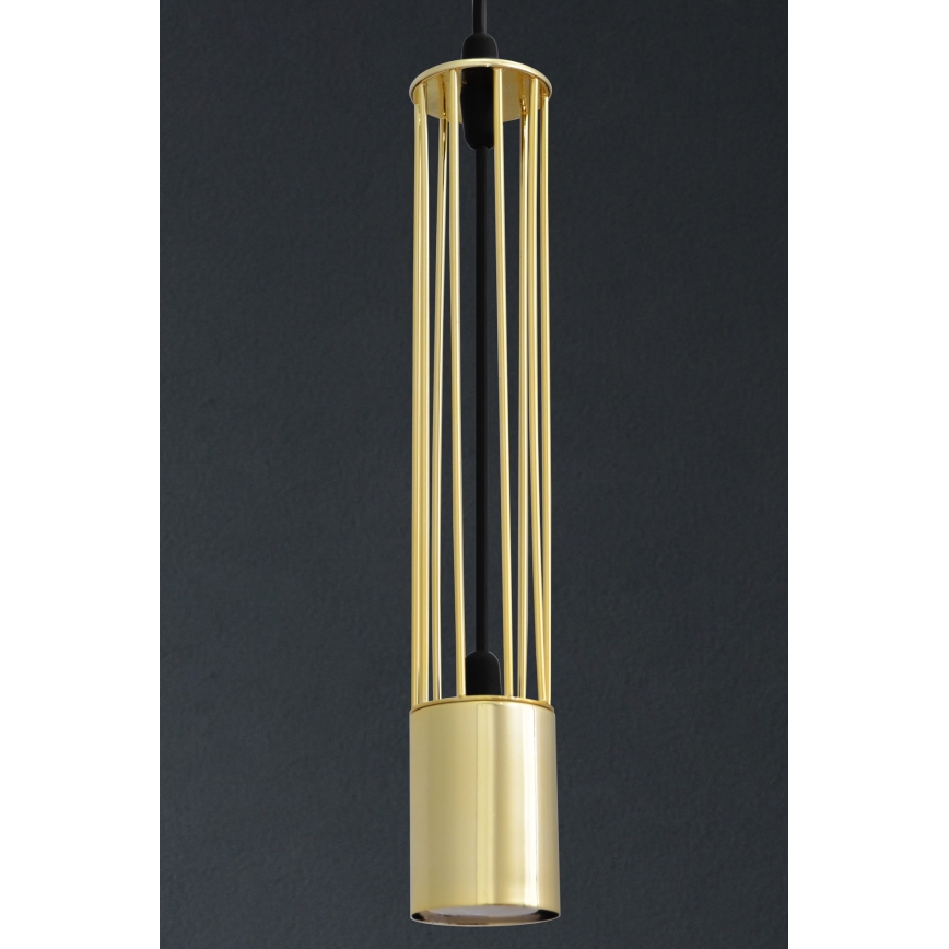 LED Висящ полилей BARS 3xGU10/4,8W/230V златист/черен