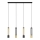 LED Висящ полилей BARS 4xGU10/4,8W/230V черен/златист