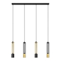 LED Висящ полилей BARS 4xGU10/4,8W/230V черен/златист