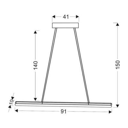 LED Висящ полилей COCONUT LED/28W/230V