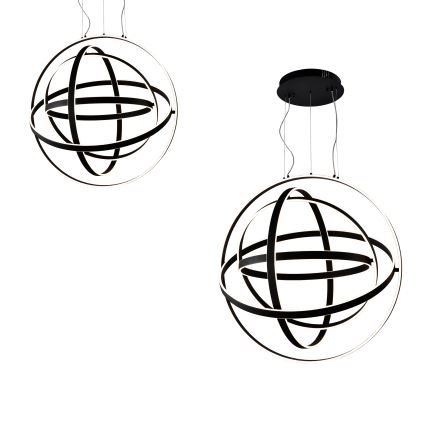 LED Висящ полилей COPERNICUS 1xLED/260W/230V черен