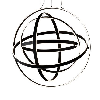 LED Висящ полилей COPERNICUS 1xLED/260W/230V черен