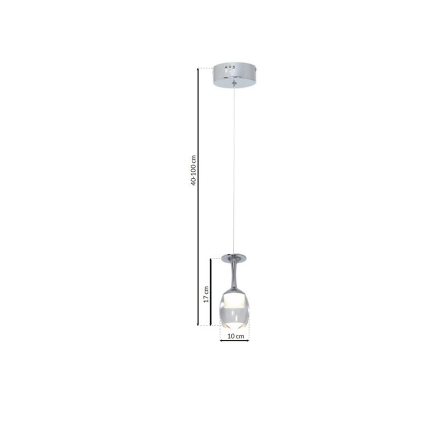 LED Висящ полилей COPPA 1xLED/5W/230V
