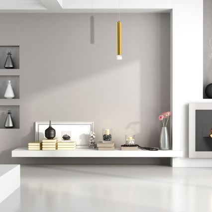 LED Висящ полилей GOLDIE 1xLED/5W/230V златист