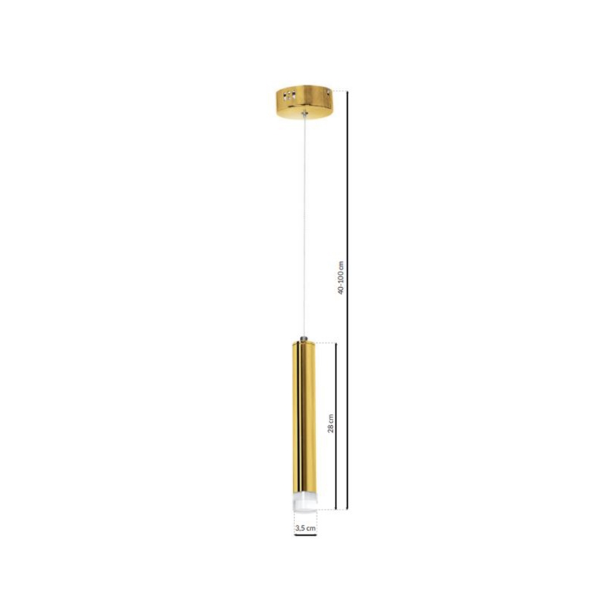 LED Висящ полилей GOLDIE 1xLED/5W/230V златист