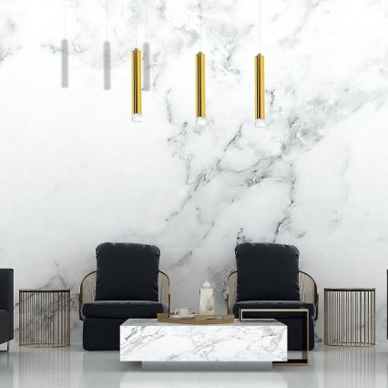 LED Висящ полилей GOLDIE 3xLED/15W/230V златист