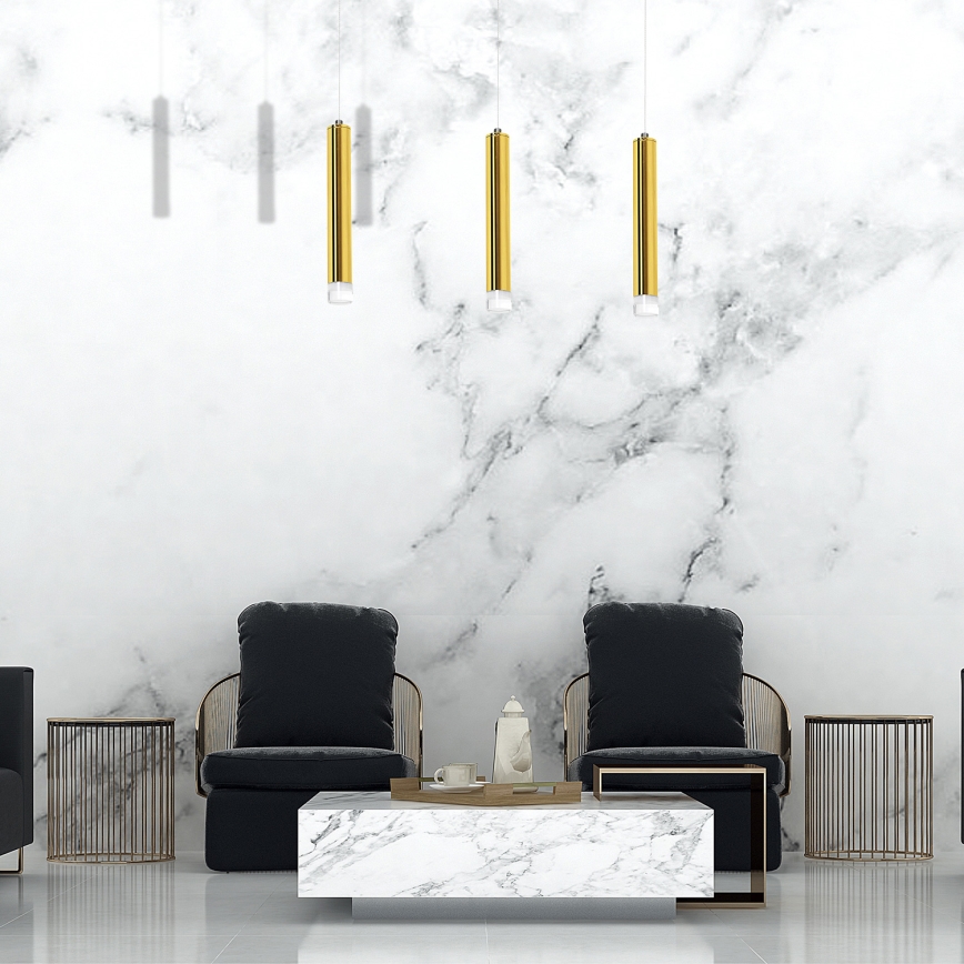 LED Висящ полилей GOLDIE 3xLED/15W/230V златист