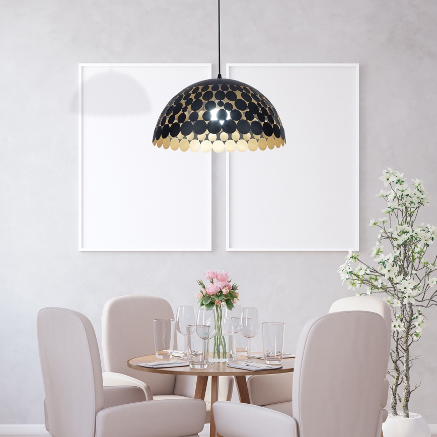 LED висящ полилей LISA BLACK 1xE27/60W/230V