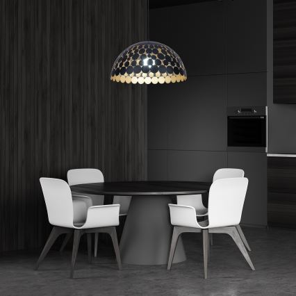 LED висящ полилей LISA BLACK 1xE27/60W/230V
