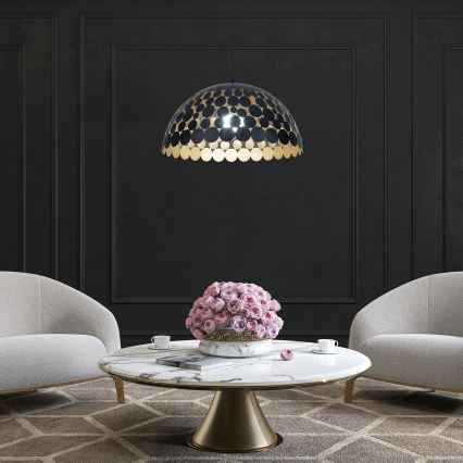 LED висящ полилей LISA BLACK 1xE27/60W/230V