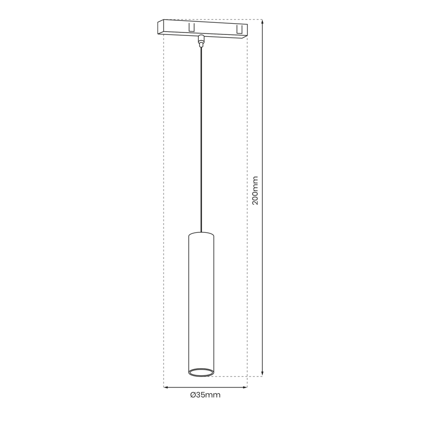 LED Висящ полилей MAGNETIC TRACK 1xLED/7W/48V