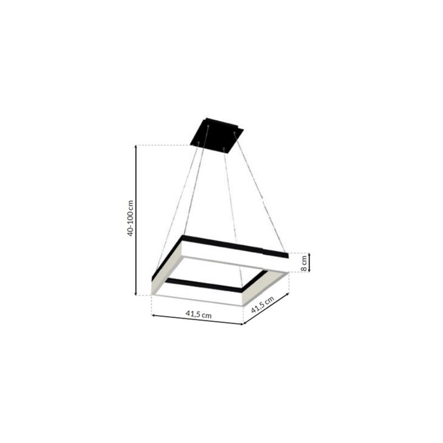 LED Висящ полилей NERO 1xLED/32W/230V