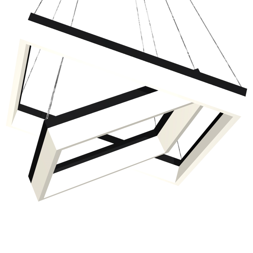 LED Висящ полилей NERO 2xLED/80W/230V