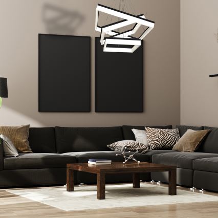 LED Висящ полилей NERO 3xLED/140W/230V