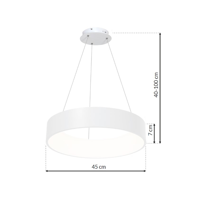 LED Висящ полилей OHIO LED/24W/230V