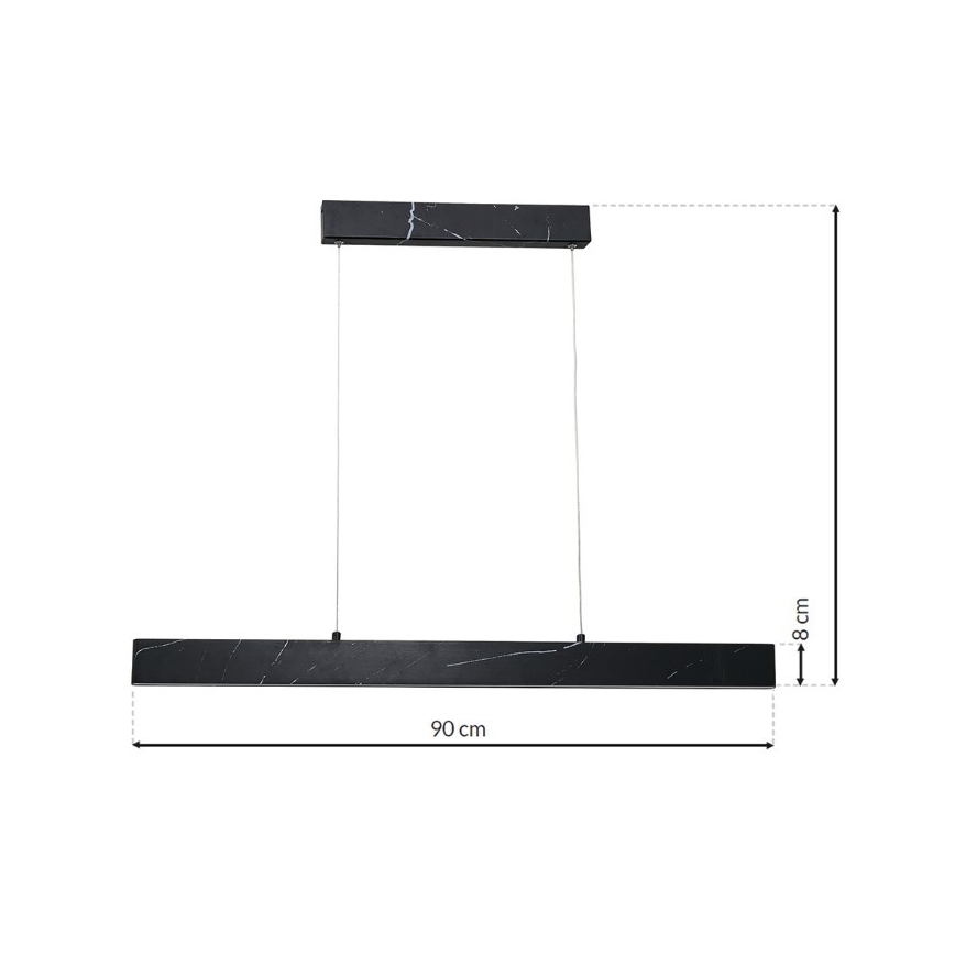 LED Висящ полилей PIERCE LED/18W/230V черен