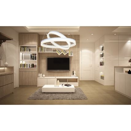 LED Висящ полилей RING с дистанционно LED/60W/230V