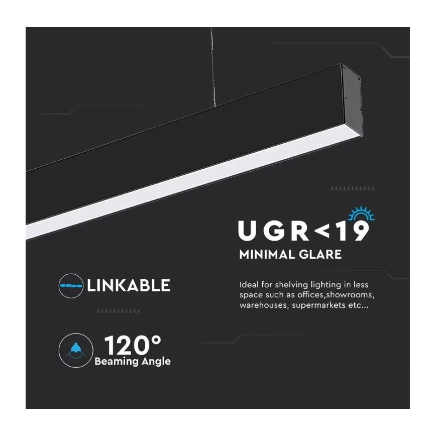 LED Висящ полилей SAMSUNG CHIP LED/40W/230V 3000K/4000K/6400K