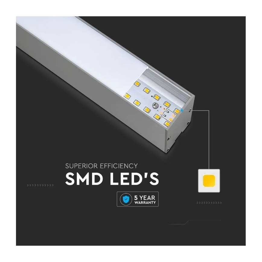 LED Висящ полилей SAMSUNG CHIP LED/40W/230V 4000K сребрист