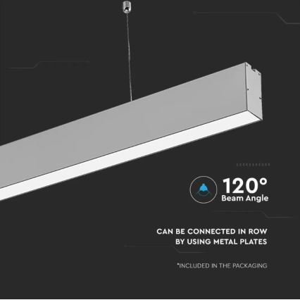 LED Висящ полилей SAMSUNG CHIP LED/40W/230V 4000K сребрист