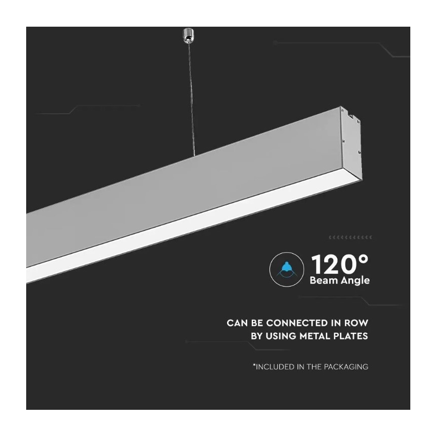 LED Висящ полилей SAMSUNG CHIP LED/40W/230V 4000K сребрист