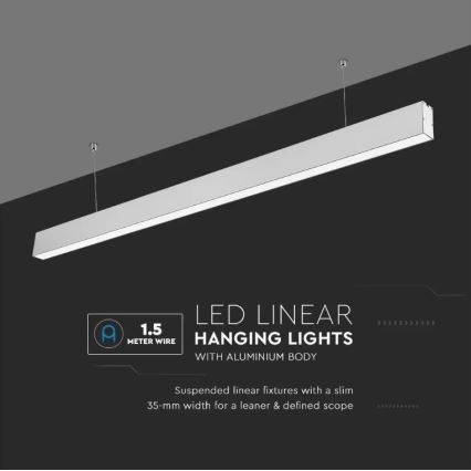 LED Висящ полилей SAMSUNG CHIP LED/40W/230V 4000K сребрист