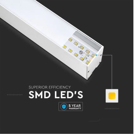 LED Висящ полилей SAMSUNG CHIP LED/40W/230V 6400K бял