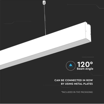 LED Висящ полилей SAMSUNG CHIP LED/40W/230V 6400K бял