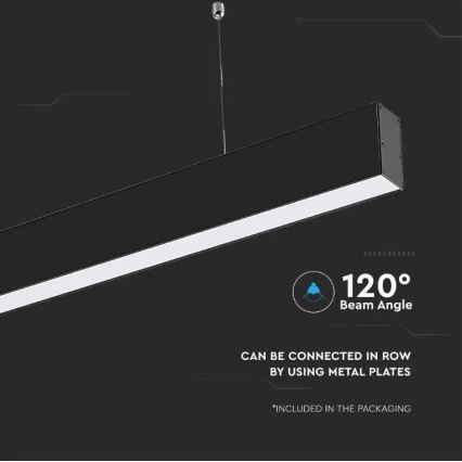 LED Висящ полилей SAMSUNG CHIP LED/40W/230V 6400K черен