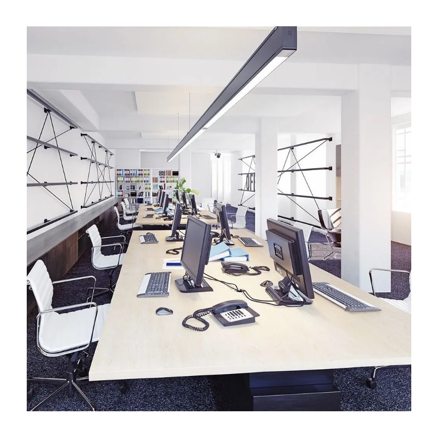 LED Висящ полилей SAMSUNG CHIP LED/40W/230V 6400K черен