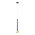 LED Висящ полилей TUBA 1xGU10/20W/230V сив