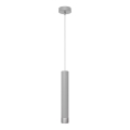 LED Висящ полилей TUBA 1xGU10/4,8W/230V сив/матов хром