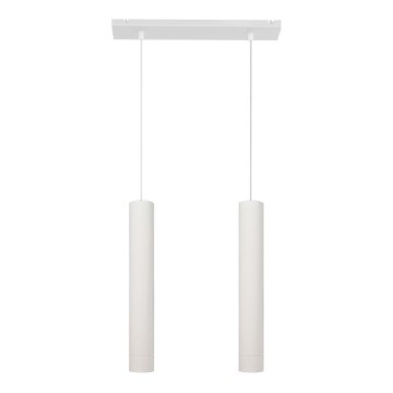 LED Висящ полилей TUBA 2xGU10/4,8W/230V бял