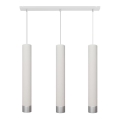 LED Висящ полилей TUBA 3xGU10/4,8W/230V бял/матов хром